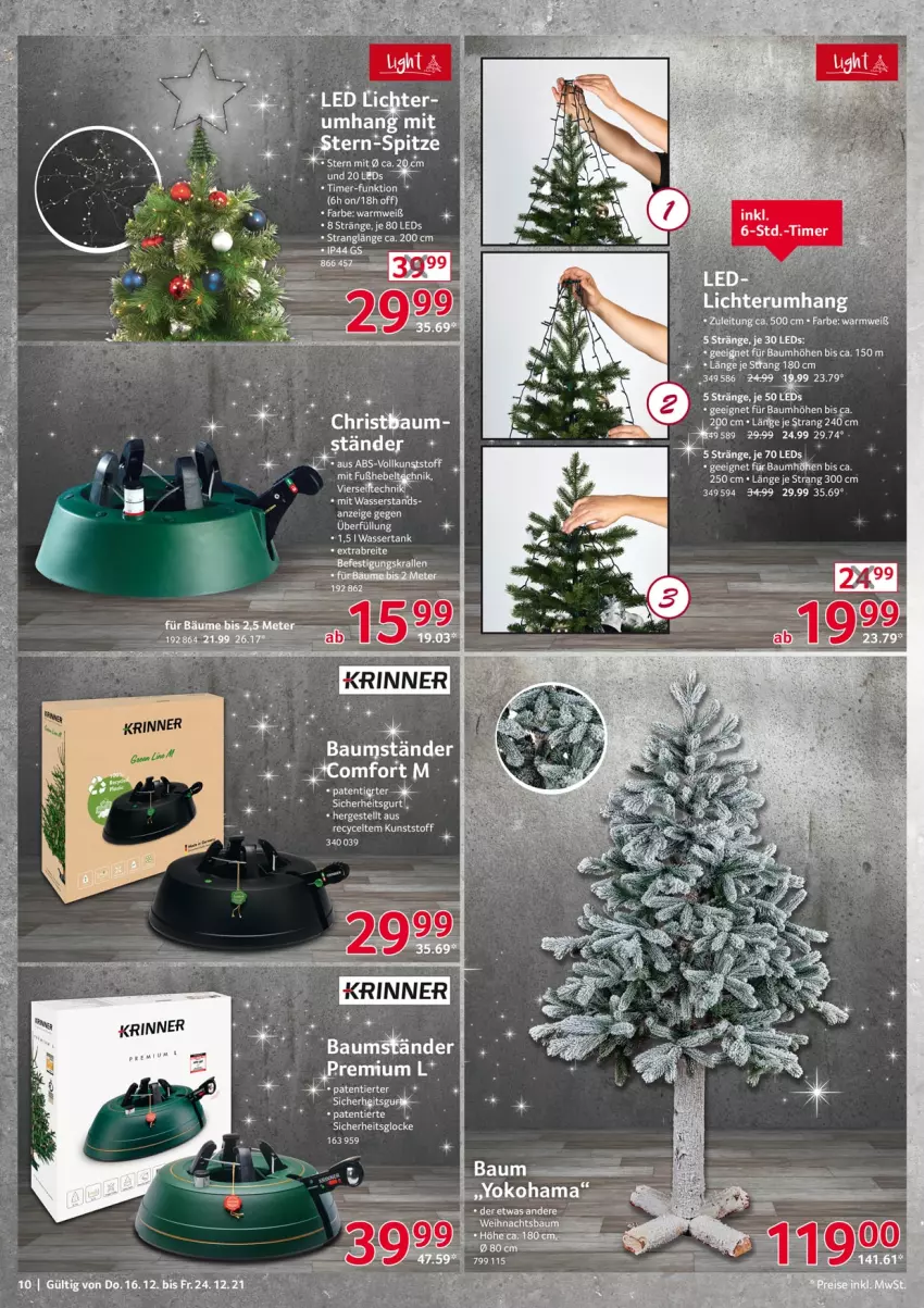 Aktueller Prospekt Selgros - Vorschau:
            Nonfood - von 16.12 bis 24.12.2021 - strona 10 - produkty: Bau, hama, leds, Ti, timer, wasa, wasser, Weihnachtsbaum, Yo