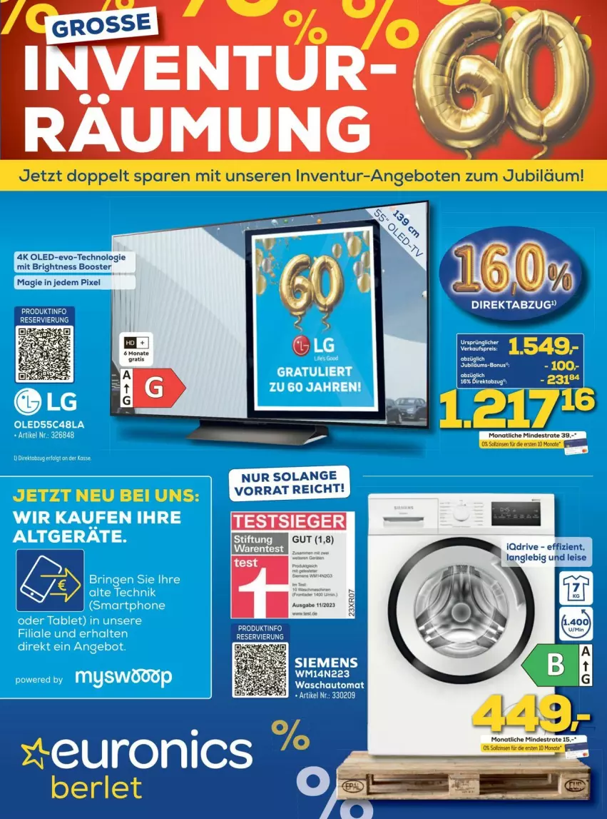 Aktueller Prospekt Euronics - Prospekte - von 14.09 bis 20.09.2024 - strona 1 - produkty: eis, Ti