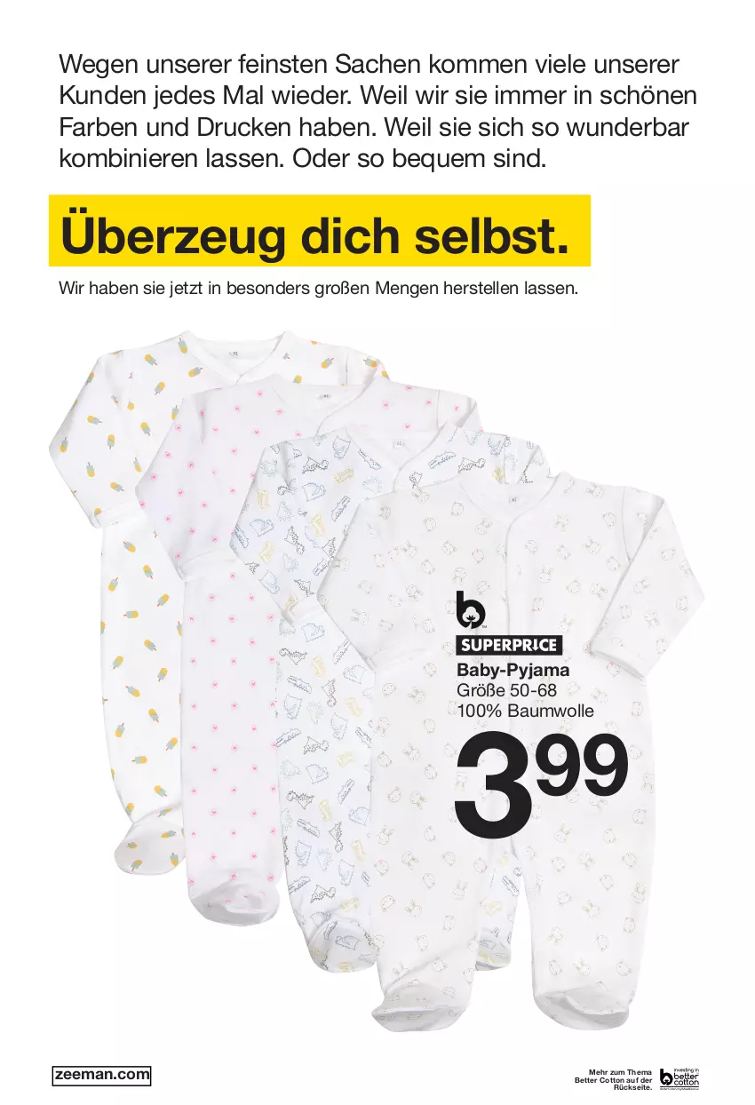 Aktueller Prospekt Zeeman - Prospekte - von 28.05 bis 03.06.2022 - strona 2 - produkty: Baby-Pyjama, Bau, baumwolle, bett, elle, Pyjama, sac, wolle