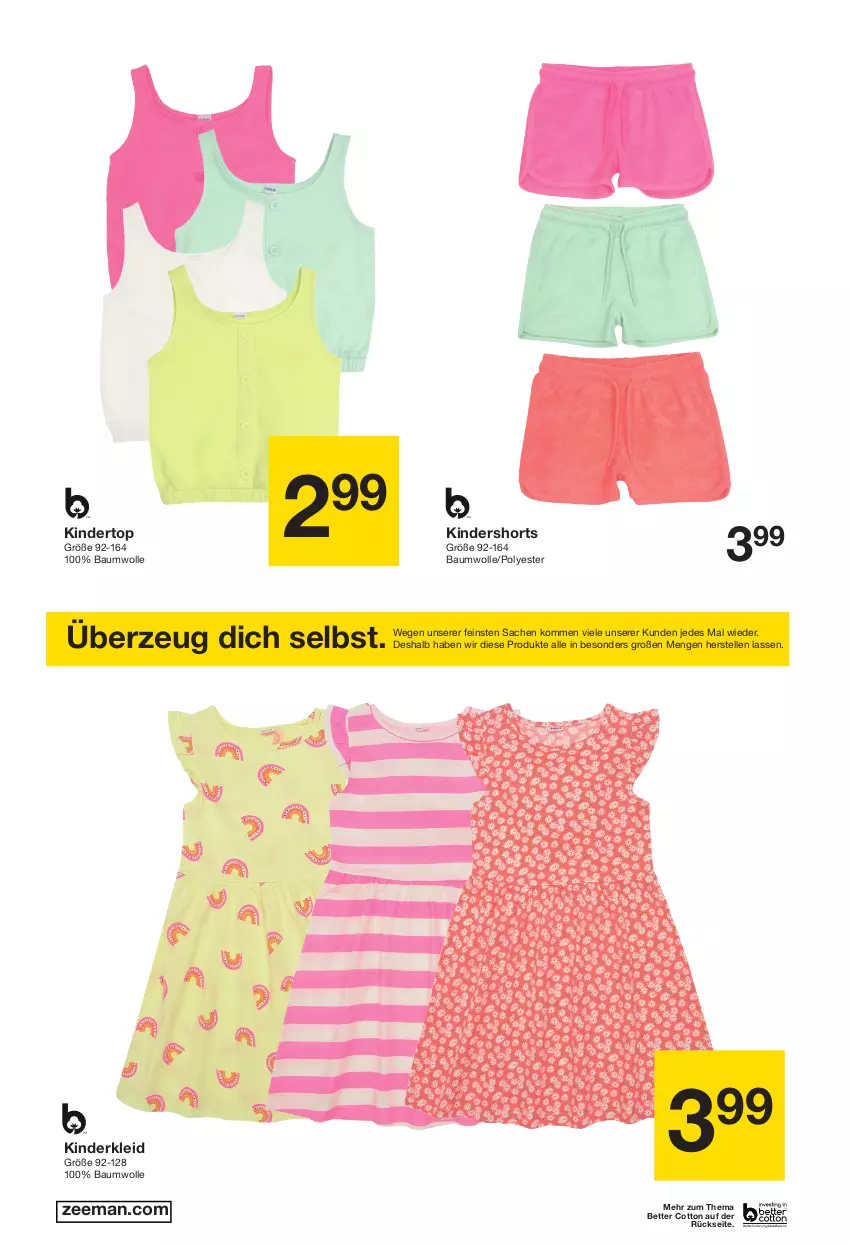 Aktueller Prospekt Zeeman - Prospekte - von 28.05 bis 03.06.2022 - strona 4 - produkty: Bau, baumwolle, bett, elle, Kinder, kleid, sac, shorts, wolle