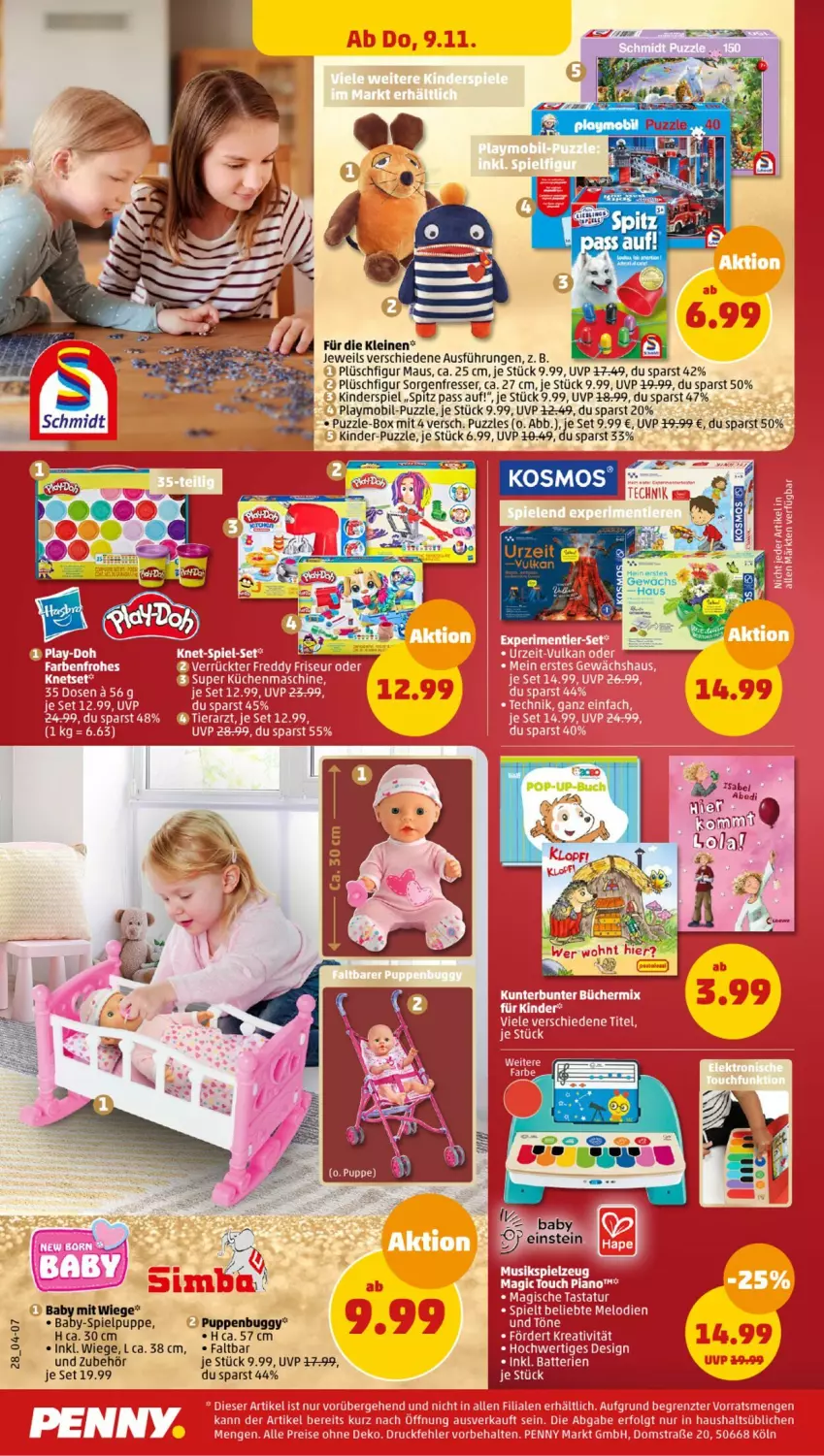 Aktueller Prospekt Penny - Prospekte - von 06.11 bis 11.11.2023 - strona 28 - produkty: Buggy, eis, Kinder, Kinderspiel, leine, LG, Maus, playmobil, Plüsch, Puppe, Puzzle, Ti, ZTE