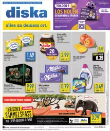 Gazetka promocyjna Diska - Prospekte - Gazetka - ważna od 04.11 do 04.11.2023 - strona 3 - produkty: angebot, angebote, bier, butter, coupon, coupons, deka, eis, ferrero, flasche, HP, Kaki, landliebe, milka, milka schokolade, nuss, nutella, reis, Schleich, schoko, schokolade, spee, Streichzart, tee, Ti, vollwaschmittel, waschmittel, ZTE