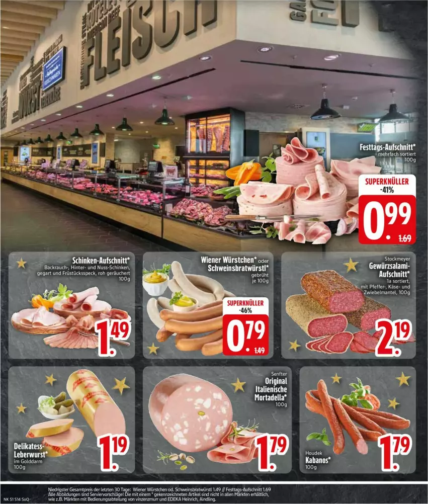 Aktueller Prospekt Edeka - Prospekte - von 16.12 bis 21.12.2024 - strona 16 - produkty: kabanos, leberwurst, Speck, stockmeyer, tee, Ti, wiener, wiener würstchen, wurst, würstchen, ZTE