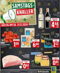 Gazetka promocyjna Edeka - Prospekte - Gazetka - ważna od 21.12 do 21.12.2024 - strona 30 - produkty: Becher, braten, Cap, dallmayr, eis, escal, flasche, garnelen, krustenbraten, pflaume, pflaumen, reis, schwein, schweine, tomate, tomaten, wein, weine, zott, ZTE