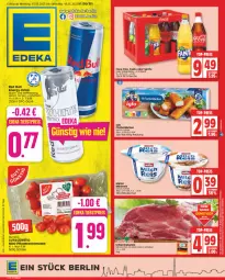 Gazetka promocyjna Edeka - Angebote der Woche - Gazetka - ważna od 18.03 do 18.03.2023 - strona 1 - produkty: Becher, coca-cola, cola, deka, drink, eis, fanta, fanta oder, fanta oder sprite, fisch, fischstäbchen, flasche, iglo, milch, milchreis, Müller, oder sprite, pet-flasche, pflaume, pflaumen, red bull, reis, Schal, Schale, schwein, schweine, sprite, Ti, tomate, tomaten, wein, weine, ZTE