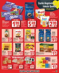 Gazetka promocyjna Edeka - Angebote der Woche - Gazetka - ważna od 18.03 do 18.03.2023 - strona 13 - produkty: auto, Becher, beutel, bohne, brot, Bruschette, butter, Cap, cappuccino, chips, cin, creme, ferrero, funny-frisch, getränk, getränke, getränkepulver, golden toast, jacobs, kaffee, kakao, keks, kekse, leibniz, linsen, milch, mövenpick, nesquik, Nougatcreme, nuss, nutella, schoko, schokolade, Ti, toast, Toastbrot, tomate, tomaten, vollautomaten