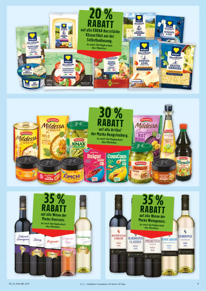Aktueller Prospekt Marktkauf - Prospekt - von 20.09 bis 26.09.2026 - strona 11 - produkty: aeg, auer, deka, eis, hengstenberg, Käse, nuss, reis, rum, Ti, wein, weine, ZTE