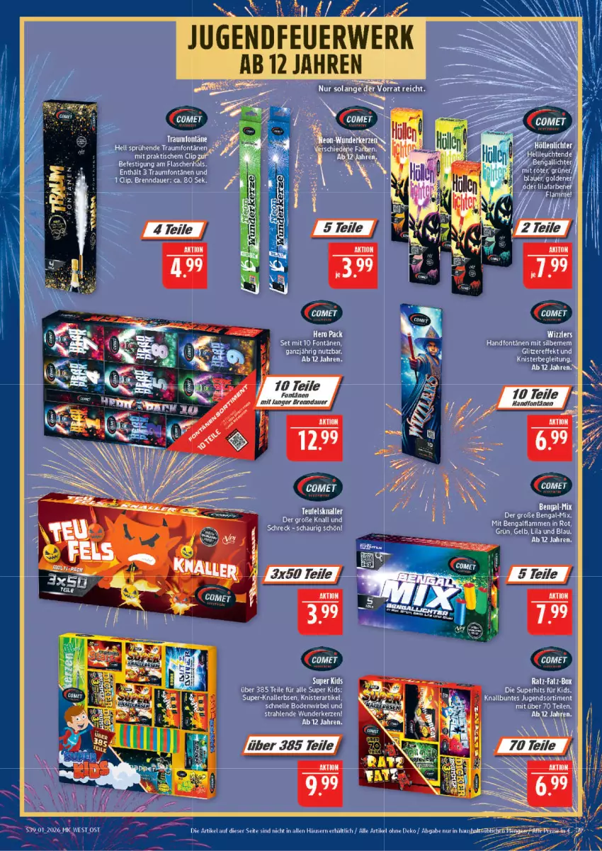 Aktueller Prospekt Marktkauf - Prospekt - von 28.12.2025 bis 03.01.2026 - strona 39 - produkty: auer, elle, erbsen, flasche, hero, Jugendfeuerwerk, Knallerbsen, lamm, rwe, Ti, tisch