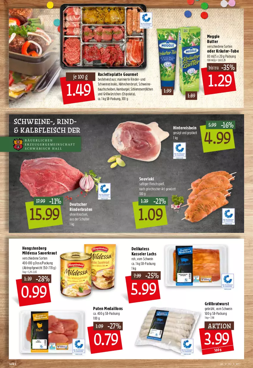 Aktueller Prospekt Kupsch - Angebote der Woche - von 27.12 bis 31.12.2021 - strona 8 - produkty: auer, Bau, bauchscheiben, braten, bratwurst, burger, butter, eis, fleisch, gewürz, grill, grillbratwurst, hähnchenbrust, hamburger, hengstenberg, Kalbfleisch, kasseler, Kraut, kräuter, lachs, latte, medaillons, meggle, Nestea, oder kräuter, pute, reis, rind, rinder, rinderbraten, saft, Sauerkraut, schwein, schweine, Schweinebauch, schweinebauchscheiben, steak, steaks, Ti, wein, weine, wurst, würstchen