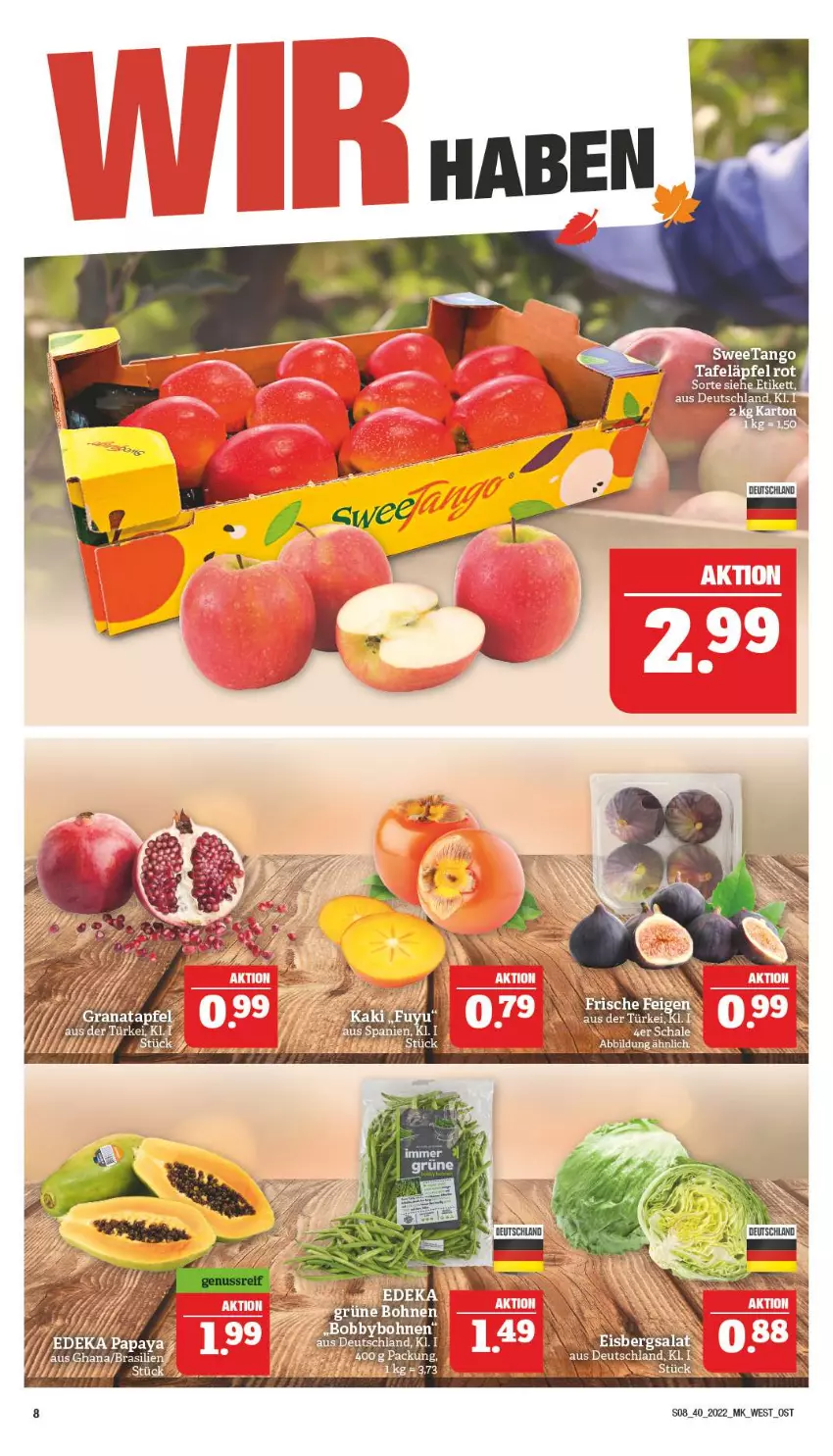 Aktueller Prospekt Marktkauf - Prospekt - von 02.10 bis 08.10.2022 - strona 12 - produkty: apfel, eis, grana, granatapfel, Rana, tafeläpfel, Ti