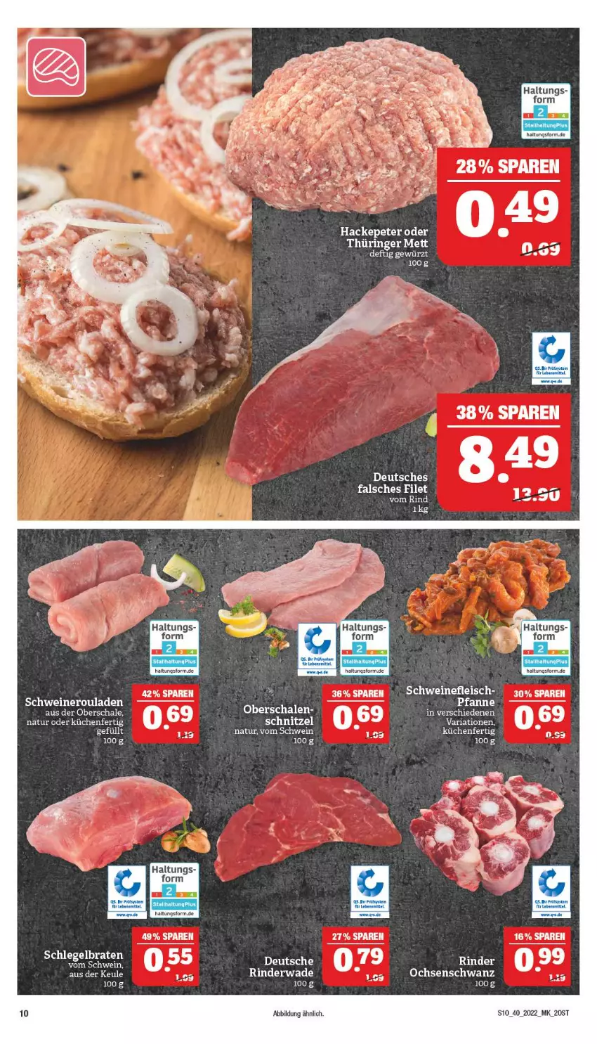 Aktueller Prospekt Marktkauf - Prospekt - von 02.10 bis 08.10.2022 - strona 14 - produkty: braten, eis, Falsches Filet, filet, fleisch, gewürz, küche, Küchen, natur, nero, Ria, rind, rinder, rouladen, Schal, Schale, schnitzel, schwein, schweine, schweinefleisch, Schweineroulade, Ti, wein, weine