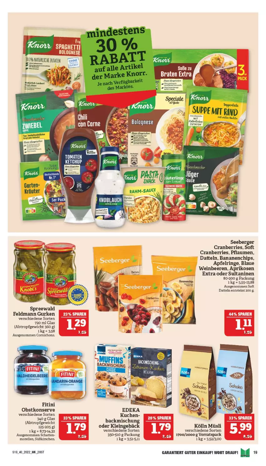 Aktueller Prospekt Marktkauf - Prospekt - von 02.10 bis 08.10.2022 - strona 23 - produkty: apfel, aprikose, aprikosen, backmischung, banane, bananen, beere, beeren, Berger, chips, cranberries, Datteln, elle, Garten, gurke, gurken, ketchup, kirsch, kirsche, kirschen, kölln, kräuter, morellen, müsli, obst, pflaume, pflaumen, rel, ring, seeberger, Ti, tomate, tomaten, tomaten ketchup, wein