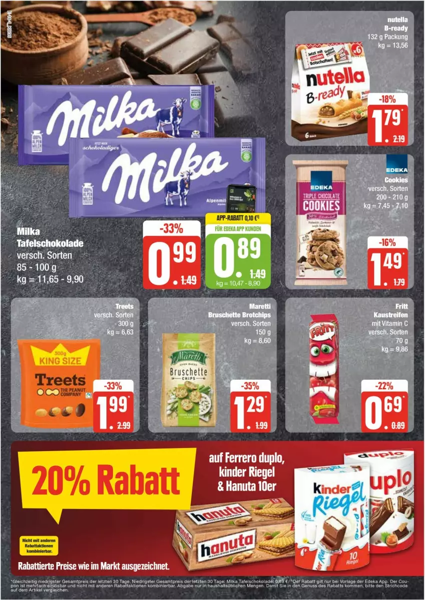 Aktueller Prospekt Edeka - Prospekte - von 26.08 bis 31.08.2024 - strona 16 - produkty: deka, eis, Kinder, kinder riegel, nuss, reis, riegel, schoko, schokolade, tafelschokolade, Ti