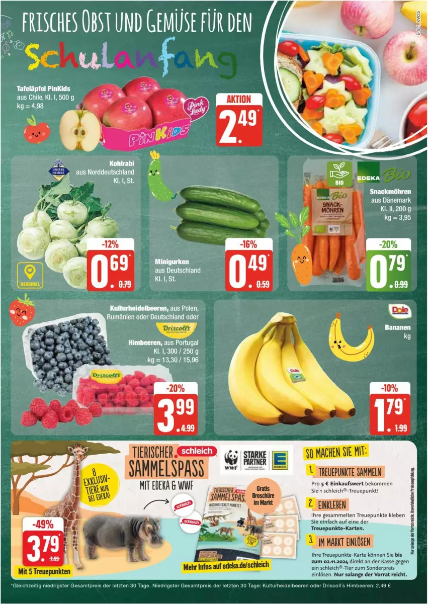 Aktueller Prospekt Edeka - Prospekte - von 26.08 bis 31.08.2024 - strona 5 - produkty: beere, beeren, beko, driscoll's, eis, heidelbeere, heidelbeeren, himbeer, himbeere, himbeeren, reis, rum, Schleich, tafeläpfel, Ti, ZTE