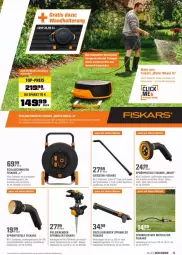 Gazetka promocyjna Obi - Prospekte - Gazetka - ważna od 12.06 do 12.06.2022 - strona 13 - produkty: brause, eis, fiskars, HP, mac, reis, schlauch, schlauchwagen, Sprühpistole, Ti, tisch, top-preis, Viereckregner, wasser