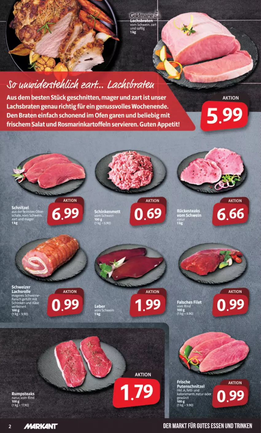 Aktueller Prospekt Markant - Prospekte - von 06.11 bis 11.11.2023 - strona 2 - produkty: braten, gutes essen, kartoffel, kartoffeln, lachs, Lachsbraten, nuss, Ofen, rosmarin, salat, Ti