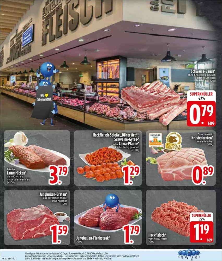 Aktueller Prospekt Edeka - Prospekte - von 08.09 bis 13.09.2025 - strona 16 - produkty: Bau, braten, deka, eis, fleisch, gewürz, hackfleisch, krustenbraten, lamm, Lammrücken, natur, schwein, schweine, schweine-bauch, Ti, wein, weine, ZTE