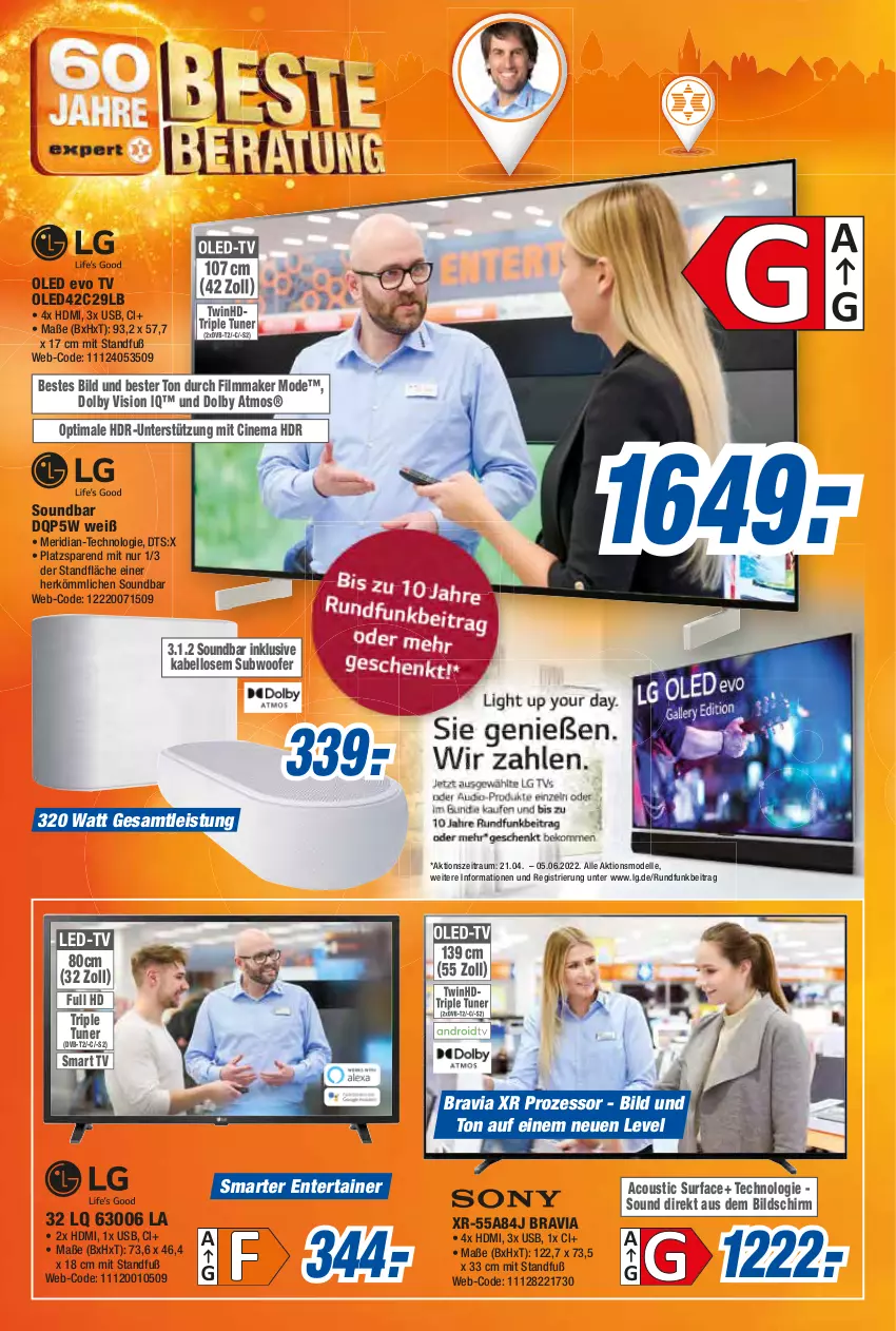 Aktueller Prospekt Expert Rastatt - Prospekte - von 27.04 bis 03.05.2022 - strona 2 - produkty: cin, dell, dvb, DVB-T, eis, elle, ente, hd triple tuner, HDMI, LG, Mode, smart tv, soundbar, Subwoofer, Surf, Ti, tuner, usb