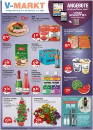 Gazetka promocyjna Vmarkt - Prospekte - Gazetka - ważna od 15.05 do 15.05.2024 - strona 1 - produkty: angebot, angebote, blume, blumen, brot, dip, dipladenia, ecco, flasche, frucht, fruchtsecco, kaffee, kartoffel, kartoffelsalat, listerine, lyoner, mac, melitta, melone, melonen, mini wassermelonen, mundspülung, Mutti, pizza, ring, rotkäppchen, salat, sauce, sekt, spülung, Ti, topf, wasser, wassermelone, wassermelonen, wurst, Yo