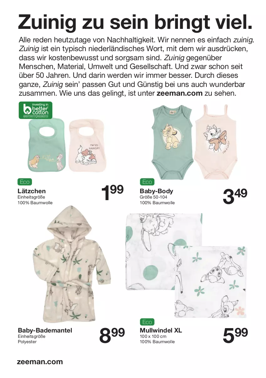 Aktueller Prospekt Zeeman - Prospekte - von 12.02 bis 18.02.2022 - strona 3 - produkty: Bad, Bademantel, Bau, baumwolle, body, erde, Heu, Lätzche, Mantel, Mullwindel, Ria, ring, Ti, wolle