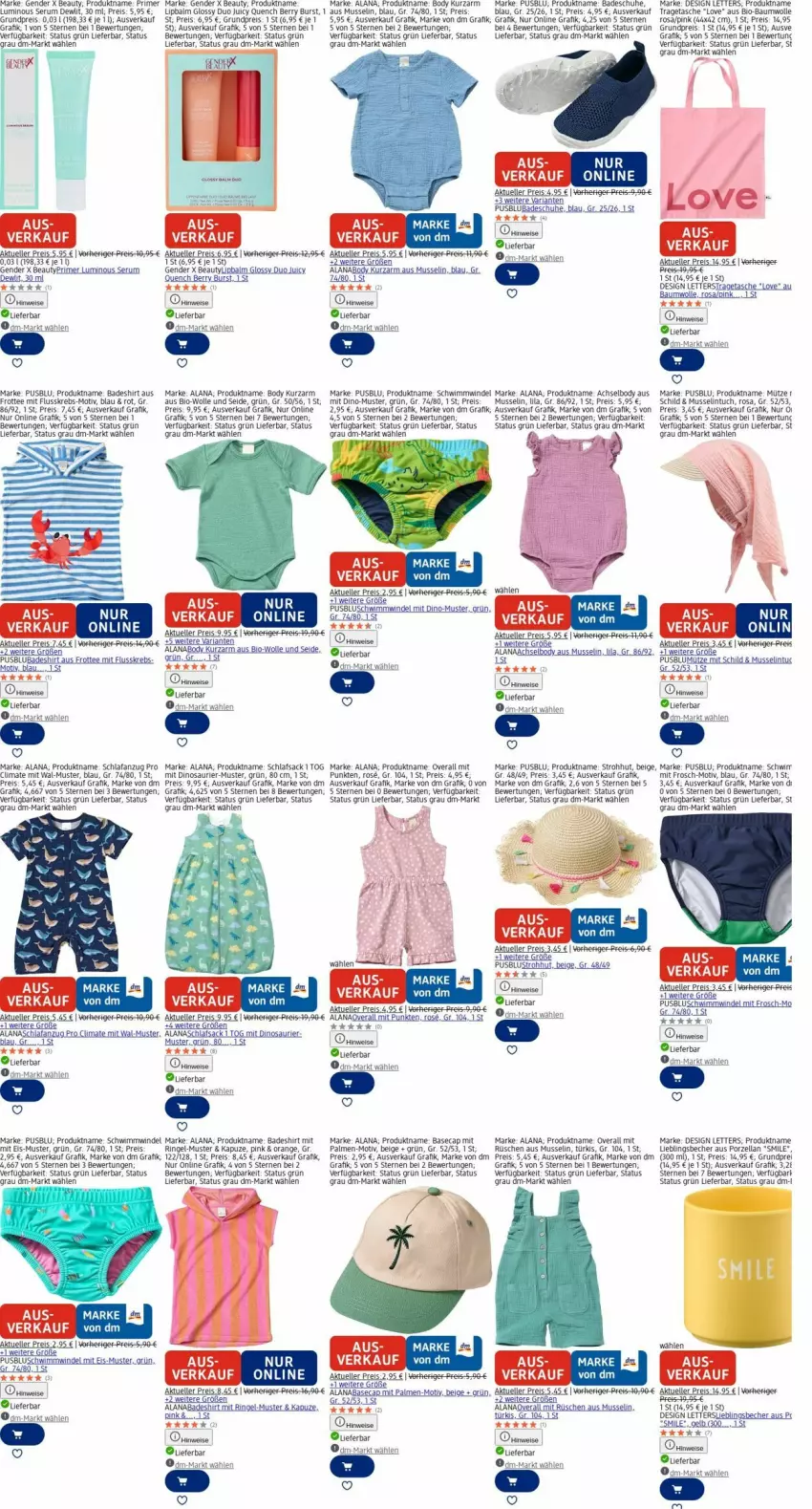 Aktueller Prospekt Dm Drogerie - Prospekte - von 24.11 bis 03.12.2025 - strona 19 - produkty: Anzug, Bad, Bau, baumwolle, Becher, bio, bio-baumwolle, body, Cap, eis, elle, Frosch, Krebs, Mütze, orange, Overall, reis, Ria, ring, rum, sac, Schlafanzug, schlafsack, schuhe, Serum, shirt, Strohhut, Tasche, tee, Ti, tragetasche, tuc, usb, wolle