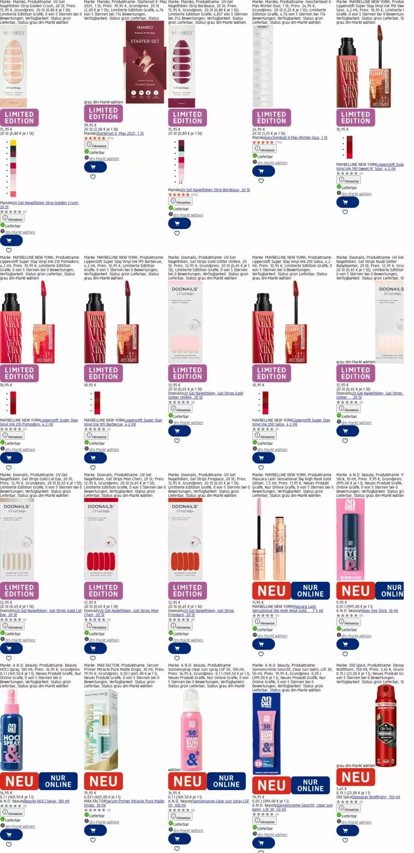 Aktueller Prospekt Dm Drogerie - Prospekte - von 24.11 bis 03.12.2025 - strona 2 - produkty: barbecue, creme, deo, eis, geschenkset, Heu, Lippenstift, mab, Mascara, Max Factor, Maybelline, Old Spice, reis, rum, Salsa, Serum, sonnencreme, sonnenspray, Sun Spray, tee, Ti, Yo