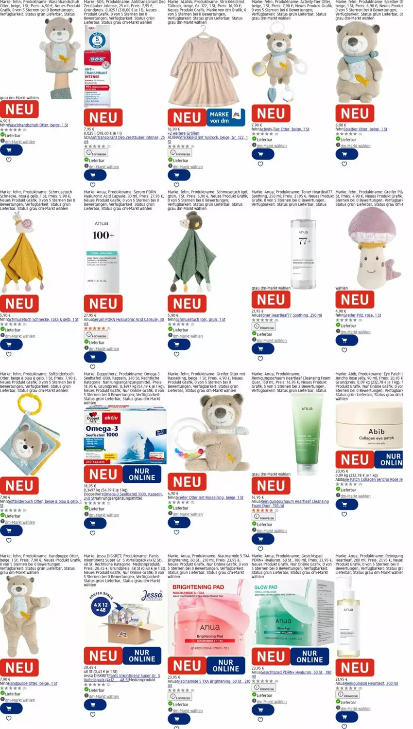 Aktueller Prospekt Dm Drogerie - Prospekte - von 24.11 bis 03.12.2025 - strona 3 - produkty: Antitranspirant, buch, Cap, Cars, cin, Collagen, deo, doppelherz, eis, fisch, hyaluron, kleid, LG, lion, medizinprodukt, omega, Omega-3, Pants, Puppe, Reinigung, Reinigungsschaum, reis, ring, rum, Serum, Strickkleid, Ti, Toner, tuc, waschhandschuh