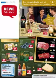 Gazetka promocyjna Rewe - Diese Woche im Angebot! - Gazetka - ważna od 24.12 do 24.12.2021 - strona 1 - produkty: angebot, angebote, baileys, Becher, beere, beeren, Blaubeer, blaubeere, bourbon, bourbon vanille, braten, butter, cola, coupon, coupons, cremissimo, ferrero, Ferrero Rocher, flasche, gin, gouda, gouda jung, Hohes C, irish cream, jacobs, jacobs krönung, lamm, lammkeule, langnese, langnese cremissimo, meggle, papier, payback, rind, rinder, Rinderroulade, rinderrouladen, rouladen, saft, Schal, Schale, schoko, schokolade, schokoladen, sim, Streichzart, Ti, vanille, weihnachten