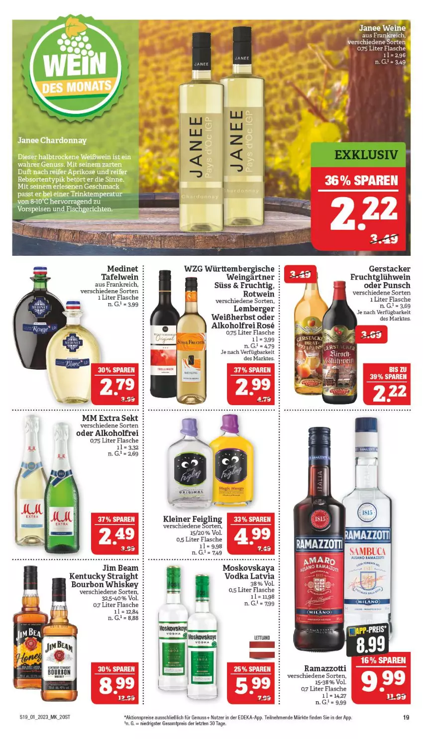 Aktueller Prospekt Marktkauf - Prospekt - von 01.01 bis 07.01.2022 - strona 19 - produkty: aktionspreis, alkohol, Berger, bourbon, bourbon whiskey, deka, eis, flasche, frucht, Glühwein, jim beam, kentucky straight, leine, mac, malz, medinet, mm extra, moskovskaya, nuss, rama, ramazzott, ramazzotti, reis, rotwein, sekt, tee, Ti, tuc, vodka, wein, weine, whiskey, zott, ZTE