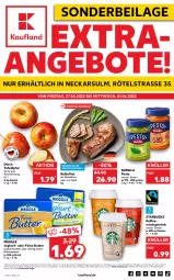 Gazetka promocyjna Kaufland - Spezielle Angebote - Gazetka - ważna od 01.06 do 01.06.2022 - strona 1 - produkty: angebot, angebote, barilla, Becher, beutel, bsf, butter, eis, filet, fleisch, getränk, ilag, joghur, joghurt, kaffee, Kalbfleisch, medaillons, meggle, nuss, pesto, starbucks, tafeläpfel, Ti, ZTE