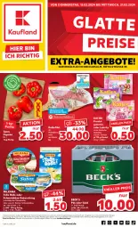 Gazetka promocyjna Kaufland - Extra-Angebote - Gazetka - ważna od 21.02 do 21.02.2024 - strona 1 - produkty: angebot, angebote, beck's, beutel, bsf, eis, filet, fleisch, frucht, gelatine, Kalbfleisch, Käse, katjes, Lakritz, latte, medaillons, milka, milkana, mozzarella, oder lakritz, paprika, pils, reis, rel, Schmelzkäse, Ti, ZTE