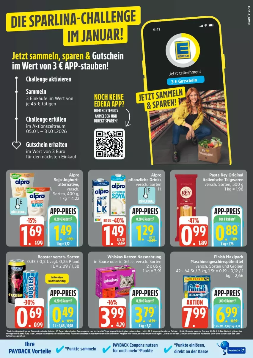 Aktueller Prospekt Edeka - Prospekte - von 12.01 bis 17.01.2026 - strona 13 - produkty: alpro, eis, gutschein, reis, tee, Ti