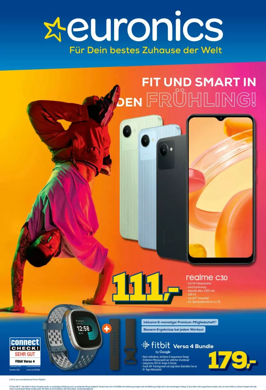 Aktueller Prospekt Euronics - Prospekte - von 15.03 bis 22.03.2023 - strona 1 - produkty: fitbit, Fitbit Versa, Ti