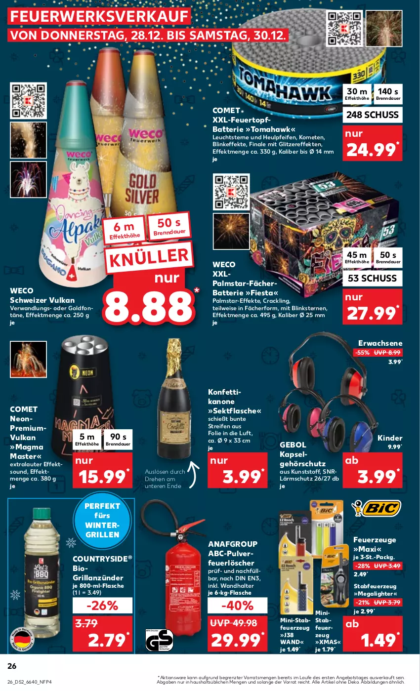 Aktueller Prospekt Kaufland - Prospekt - von 21.12.2023 bis 03.01.2024 - strona 26 - produkty: angebot, anzünder, auer, batterie, bio, eis, Feuerzeug, flasche, grill, grillanzünder, Heu, Kinder, LG, reifen, rwe, sekt, Ti, topf, xmas, ZTE