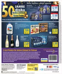 Gazetka promocyjna Diska - Gazetka - ważna od 03.02 do 03.02.2024 - strona 12 - produkty: adblue, alkohol, Alwa, angebot, angebote, auer, Bad, bier, brillant sekt, coupon, deka, deutschlandcard, eis, ente, gin, gutschein, kiri, LG, milch, mineralwasser, mönchshof, original wagner, pizza, reis, Roller, sac, sekt, söhnlein, söhnlein brillant, tee, telefon, Ti, uhr, wagner, wasser, ZTE