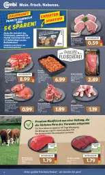 Gazetka promocyjna Combi - Prospekte - Gazetka - ważna od 23.07 do 23.07.2022 - strona 4 - produkty: auer, bacon, braten, dalli, eis, fleisch, Fleischerei, gewürz, gulasch, hirtenkäse, Hirtenröllchen, kalbsschnitzel, Käse, küche, Küchen, lachs, lion, mac, Mantel, mit paprika, natur, paprika, rind, rinder, rinderbraten, Rinderroulade, rinderrouladen, rindfleisch, rouladen, Schere, schnitzel, schwein, schweine, schweinefleisch, Schweinelachs, schweinenacken, sofortrabatt, steak, steaks, Tasche, taschen, Ti, Tiere, tomate, tomaten, wein, weine, WICK, zwiebel, zwiebeln