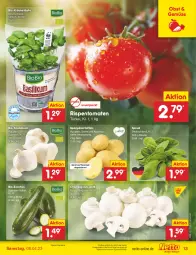 Gazetka promocyjna Netto Marken-Discount - Filial-Angebote - Gazetka - ważna od 08.04 do 08.04.2023 - strona 13 - produkty: angebot, asti, bestpreis, beutel, bio, bio-zucchini, champignon, champignons, eis, kartoffel, kartoffeln, knoblauch, kräuter, obst, reis, rispentomaten, Schal, Schale, spargel, spinat, Ti, tomate, tomaten, topf, usb, ZTE, zucchini