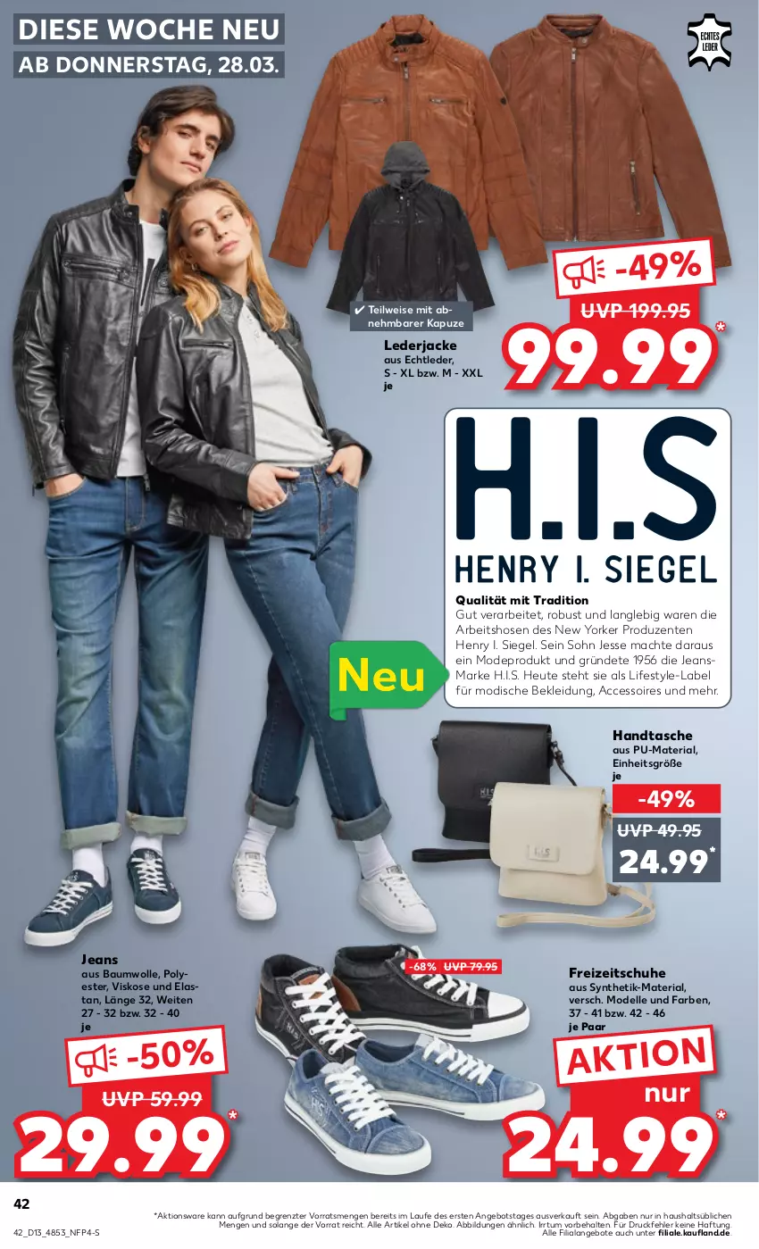 Aktueller Prospekt Kaufland - Prospekt - von 28.03 bis 03.04.2024 - strona 44 - produkty: ACC, accessoires, angebot, angebote, Bau, baumwolle, dell, eis, elle, ente, Freizeitschuhe, Handtasche, Heu, hose, hosen, Jacke, jeans, kleid, Kleidung, mac, Mode, Ria, schuhe, Tasche, Ti, wolle, Yo, ZTE