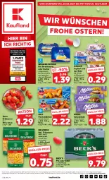 Gazetka promocyjna Kaufland - Prospekt - Gazetka - ważna od 03.04 do 03.04.2024 - strona 1 - produkty: ACC, Becher, beck's, beere, beeren, beutel, butter, eis, enders, erdbeere, erdbeeren, erde, fisch, fischstäbchen, hartweizen, iglo, joghur, joghurt, joghurt mit der ecke, lebensmittel, milch, milka, milka schokolade, Müller, olive, oliven, olivenöl, pils, reis, salz, Schal, Schale, schoko, schokolade, Streichzart, teigwaren, Ti, weihenstephan