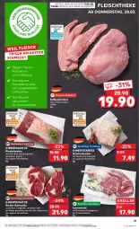 Gazetka promocyjna Kaufland - Prospekt - Gazetka - ważna od 03.04 do 03.04.2024 - strona 21 - produkty: angebot, angebote, besteck, braten, eis, elle, entrecôte, fleisch, geschirr, ilag, jungbullen, Kalbfleisch, kalbsschnitzel, krustenbraten, lamm, Lammfleisch, lammkeule, nuss, rind, rinder, rinderbraten, saft, schnitzel, Speck, steak, teller, Ti