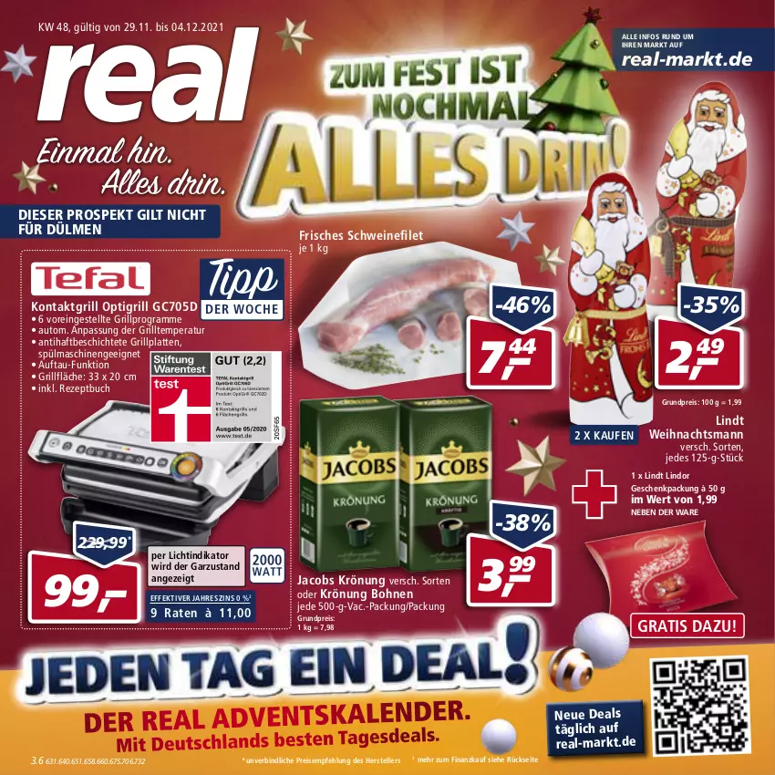 Aktueller Prospekt Real - Real Handzettel - von 29.11 bis 04.12.2021 - strona 1