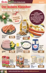 Gazetka promocyjna Famila - Prospekte - Gazetka - ważna od 24.12 do 24.12.2021 - strona 14 - produkty: Becher, beutel, bley, böklunder, creme, eier, eis, flasche, fleisch, Fleischerei, frankfurter, gurke, gurken, kartoffel, kartoffeln, kartoffelsalat, mac, miracel, miracel whip, salat, salatcreme, salate, Schere, schinken, schinkenwurst, speisekartoffeln, Ti, Weißwurst, wiener, wiener würstchen, wurst, würstchen, zwiebel, zwiebeln
