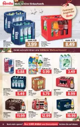 Gazetka promocyjna Famila - Prospekte - Gazetka - ważna od 24.12 do 24.12.2021 - strona 24 - produkty: Alwa, bier, coca-cola, cola, corona, corona extra, discount, drink, eis, elle, energy drink, flasche, gerolsteine, gerolsteiner, gin, grevensteiner, Hefe, mineralwasser, natur, Paula, paulaner, pfanne, Pfanner, pils, red bull, reis, rel, Sport, Sprudel, steiner, Ti, vilsa, Vivaris, volvic, wasser