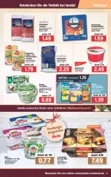 Gazetka promocyjna Famila - Prospekte - Gazetka - ważna od 24.12 do 24.12.2021 - strona 9 - produkty: Becher, bresso, Buko, decke, dip, eis, filet, filets, frischkäse, Holz, Kamin, Käse, käsescheiben, kühlregal, latte, Le Rustique, mascarpone, milram, pute, regal, Reibekäse, reifen, reis, schinken, Seeluftschinken, Ti