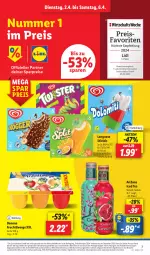 Gazetka promocyjna Lidl - Aktionsprospekt - Gazetka - ważna od 06.04 do 06.04.2024 - strona 11 - produkty: ACC, danone, danone fruchtzwerge, discount, eis, frucht, fruchtzwerge, langnese, lebensmittel, Rauch, reis, stieleis, Ti