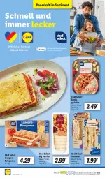 Gazetka promocyjna Lidl - Aktionsprospekt - Gazetka - ważna od 06.04 do 06.04.2024 - strona 22 - produkty: auer, bolognese, lasagne, ndk, sandwich, Schal, Schale, Ti