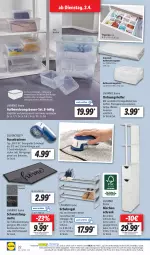 Gazetka promocyjna Lidl - Aktionsprospekt - Gazetka - ważna od 06.04 do 06.04.2024 - strona 30 - produkty: angebot, aufbewahrungsbox, batterie, batterien, Bau, bett, decke, Deckel, dell, eis, elle, Mode, ndk, paar schuhe, Pinsel, rasierer, regal, Reinigung, reis, Ria, rwe, Schal, Schale, schmutzfangmatte, Schrank, schubladen, schuhe, schuhregal, silvercrest, Ti, uhr, ZTE