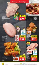 Gazetka promocyjna Lidl - Aktionsprospekt - Gazetka - ważna od 06.04 do 06.04.2024 - strona 6 - produkty: brustfilet, burger, chicken wings, eis, filet, gewürz, grill, Meister, minutenschnitzel, natur, ndk, paprika, preisvorteil, pute, putenbrust, putenbrustfilet, reis, rezept, rezepte, Schal, Schale, schnitzel, schwein, schweine, schweineschnitzel, Ti, wein, weine, wiesenhof