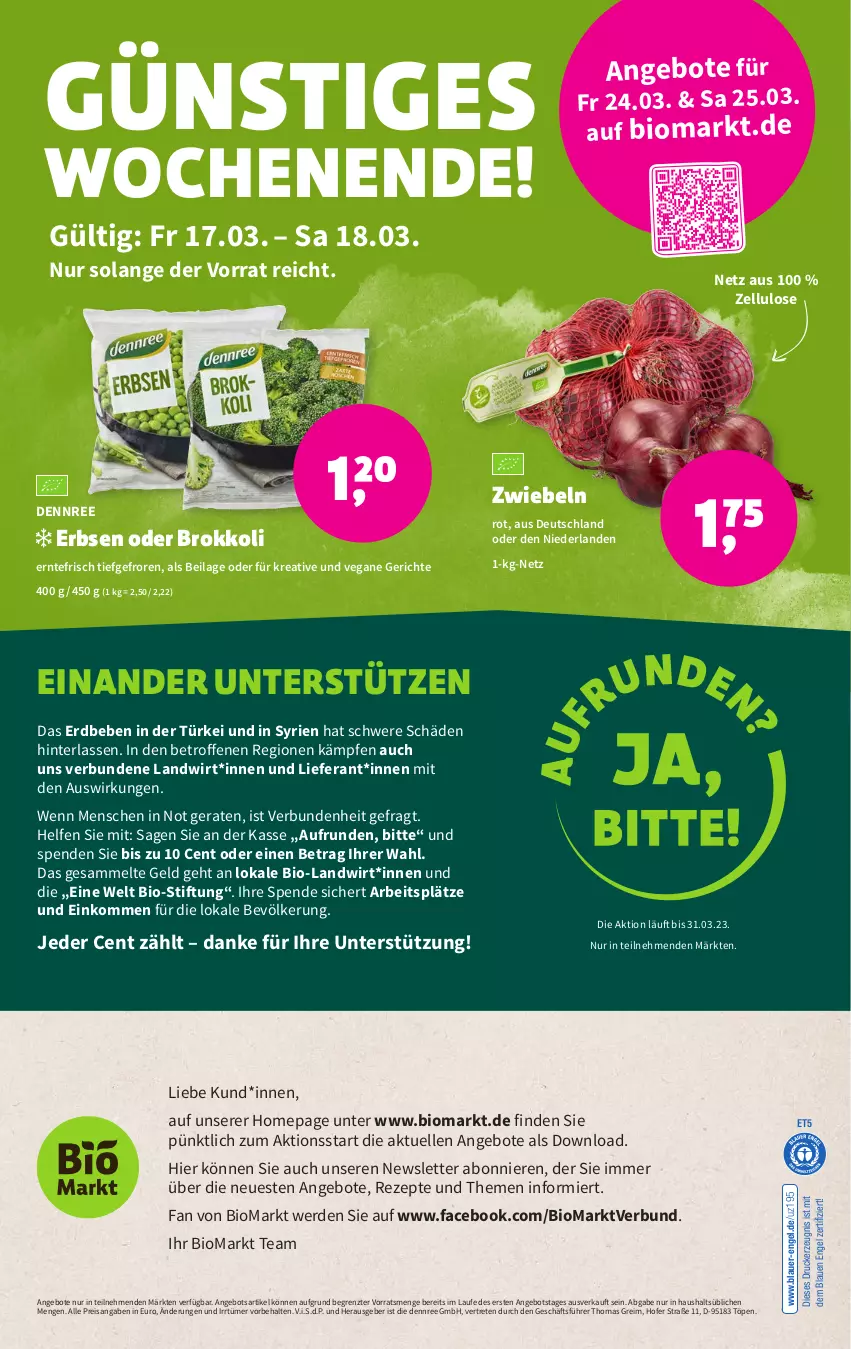 Aktueller Prospekt Denns Biomarkt - Prospekte - von 15.03 bis 28.03.2023 - strona 8 - produkty: angebot, angebote, auer, Bebe, bio, brokkoli, dennree, drucker, eis, elle, Engel, erbsen, erde, ilag, kerze, Omep, reis, rezept, rezepte, Ti, ZTE, zwiebel, zwiebeln