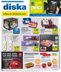 Gazetka promocyjna Diska - Prospekte - Gazetka - ważna od 11.02 do 11.02.2023 - strona 1 - produkty: aktionspreis, angebot, angebote, Becher, bier, butter, deka, dessert, desserts, dip, eis, flasche, hasseröder, kotelett, lion, mac, milch, milka, milka schokolade, nuss, Ofen, reis, sac, salz, Schal, Schale, schoko, schokolade, Tapas, Ti, trauben, weihenstephan, Weste, ZTE